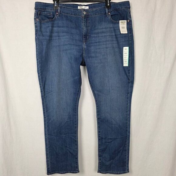 Levi’s Signature Gold Mid-Rise Straight Jeans 38x32 - Picture 1 of 10